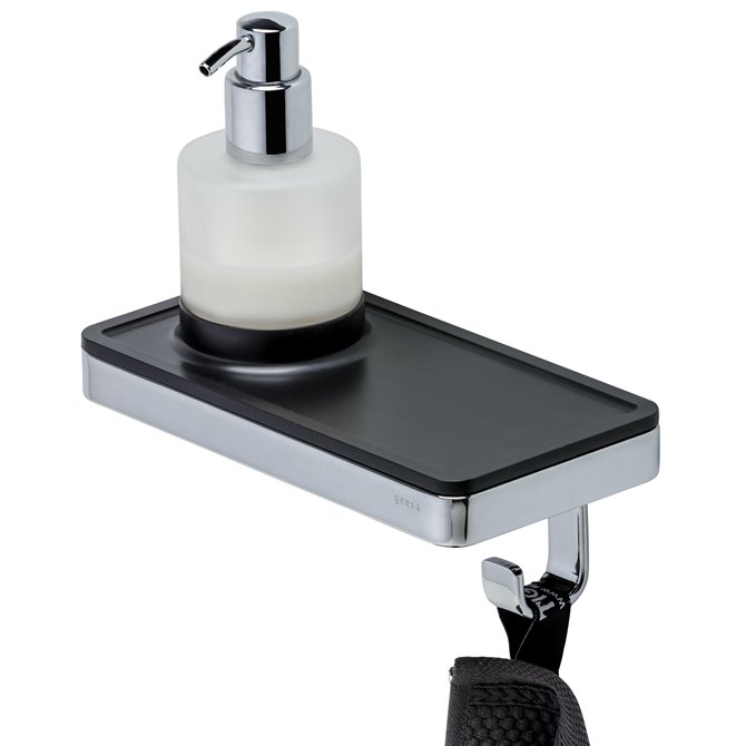 Geesa - Geesa Frame Soap dispenser 200 ml with shelf and towel